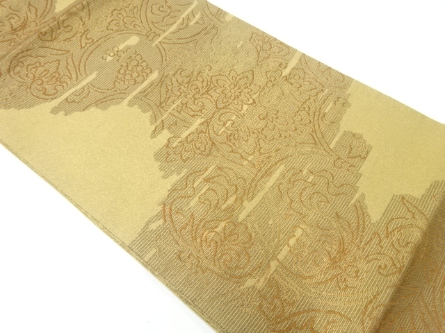 川島織物製　葡萄唐草模様織出し袋帯